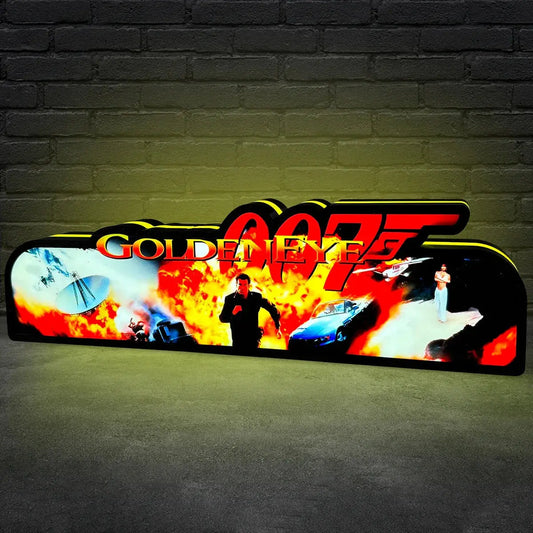 Goldeneye 007 Pinball Topper LED Light Box USB Powered Fully Dimmable, Pinball Arcade Decor, Gameroom Decor, Movie Lightbox FYLZGO Signs