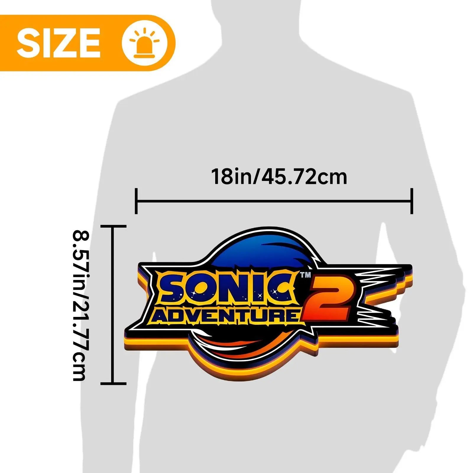Sonic Adventure 2 3D Printed LED Lightbox Game Lightbox FYLZGO Signs
