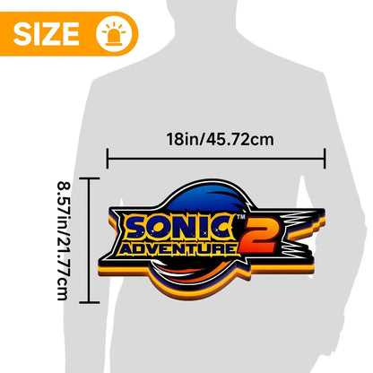 Sonic Adventure 2 3D Printed LED Lightbox Game Lightbox FYLZGO Signs