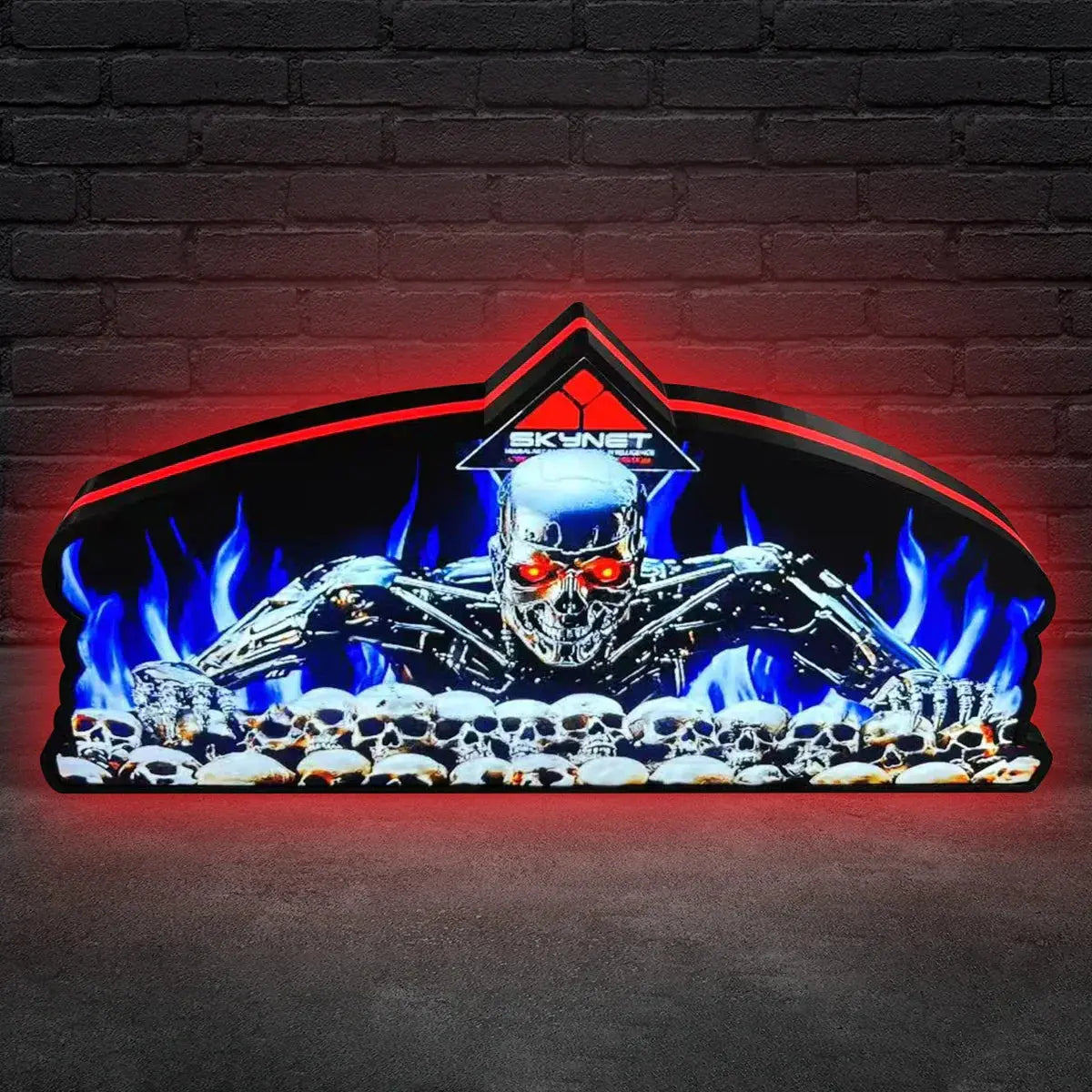 Terminator 2 Judgment Day Pinball Topper LED Lightbox, 3D Printed Lightbox Rock Your Game FYLZGO Signs