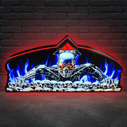 Terminator 2 Judgment Day Pinball Topper LED Lightbox, 3D Printed Lightbox Rock Your Game FYLZGO Signs
