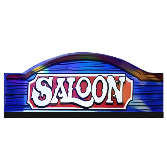 Wild West Saloon 3D Acrylic RGB LED Topper, For Pinball Game Room Decor, Mans Cave Decor FYLZGO Signs