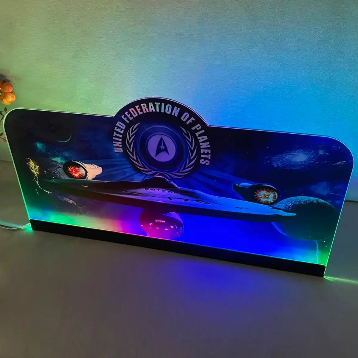 Stern Star Trek Pinball Topper 3D Acrylic LED Topper, For Stern Pinball Machine, Pinball Topper FYLZGO Signs