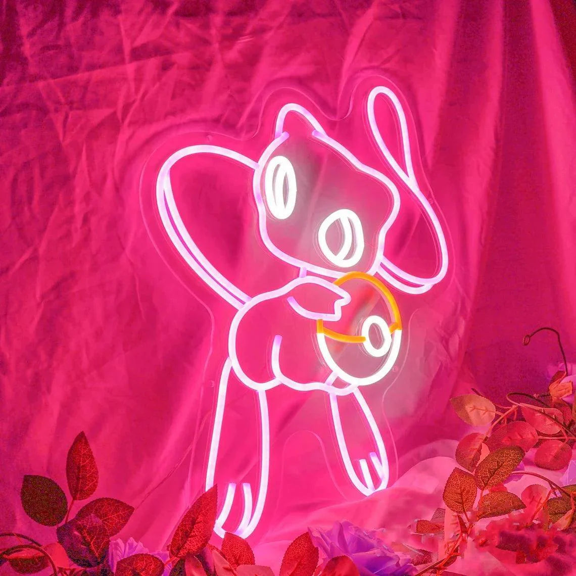 Pokemon Mew Neon Sign Cute Girls' Dream Room Decoration - FYLZGO Signs