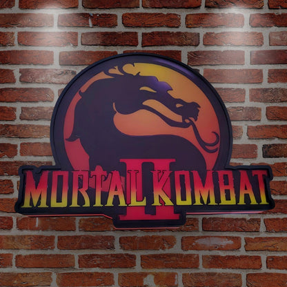 Mortal Kombat Logo 3D Print Desktop Lightbox, Mortal Kombat wall decor, led light wall decor, dragon wall art, dragon led sign, souvenirs, Mortal Kombat wall art, game room FYLZGO Signs