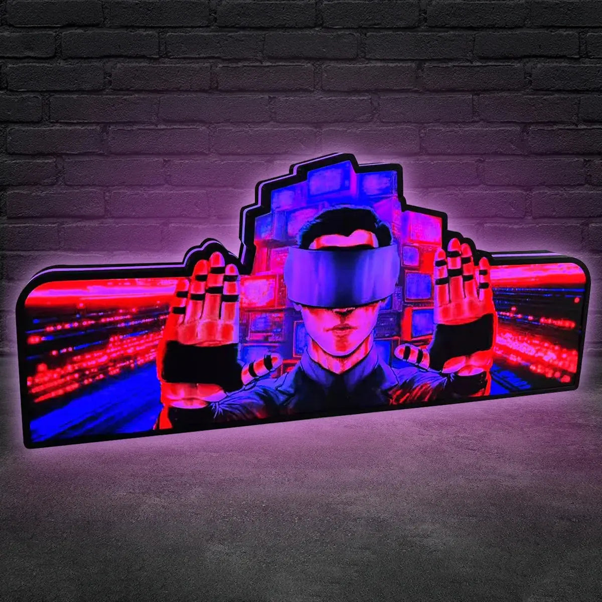 The Johnny Mnemonic Pinball Topper Led Lightbox, USB plug Dimmer, Pinball Arcade Decor, Perfect for Game Room or Pinball Machine FYLZGO Signs