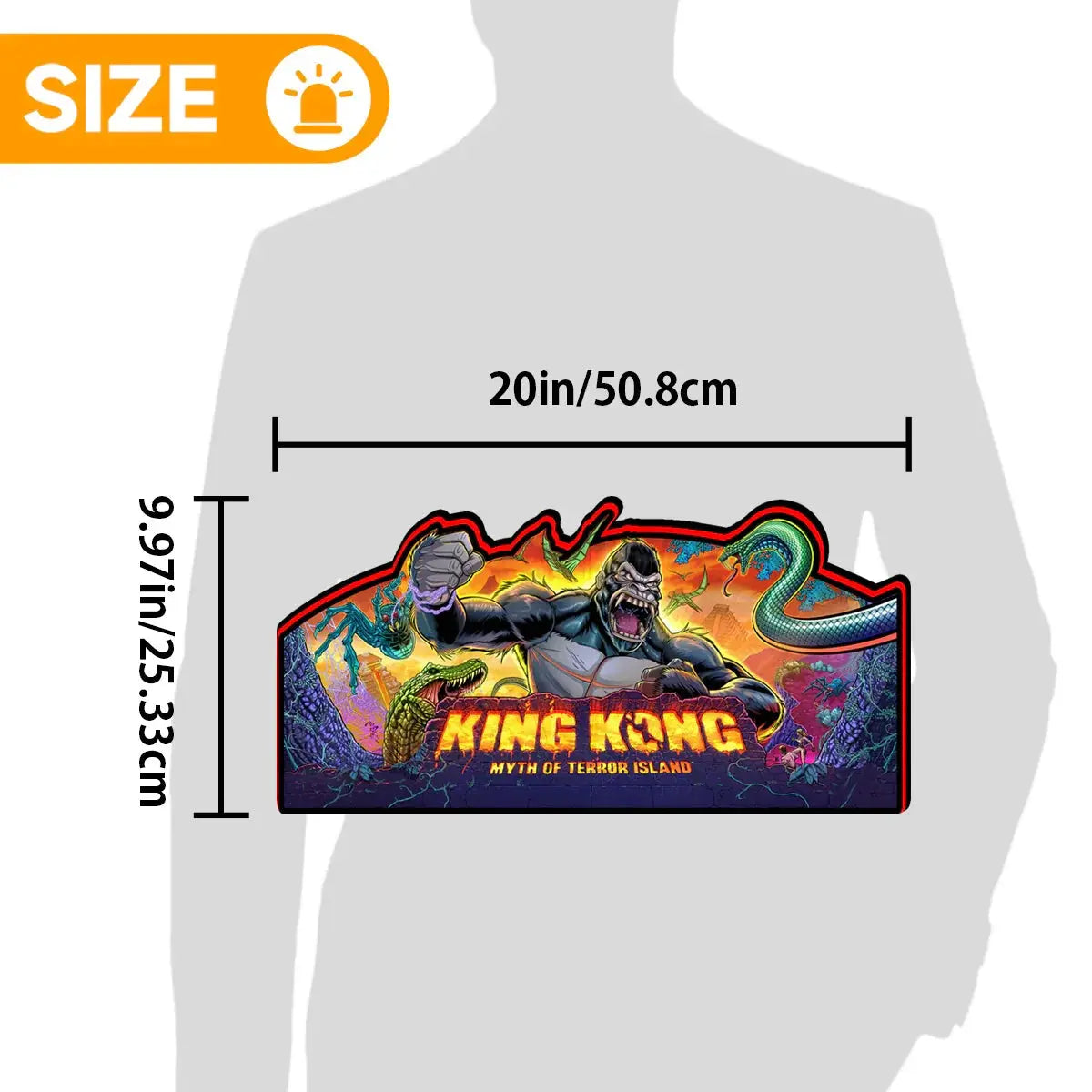 King Kong Pinball Topper 3D Printed Lightbox for  Pinball Machine, Pinball Topper FYLZGO Signs