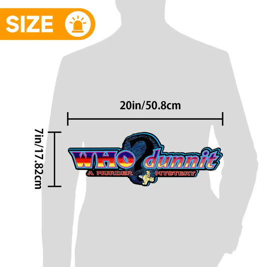 Who Dunnit Pinball Topper, For Bally Pinball Mahine, Pinball Topper for Game Room Decor Man's Cave FYLZGO Signs