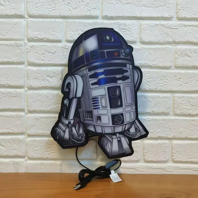 R2D2 Star Wars LED Lightbox, Made by 3D Printer, USB Powered and Full Dimmable, Star Wars Gifts for Woman and Man FYLZGO Signs