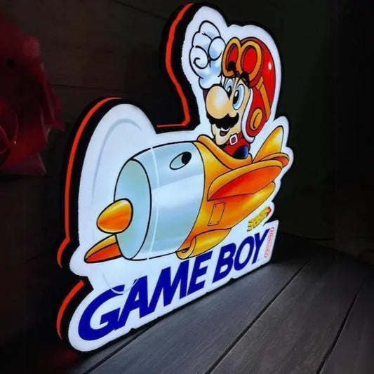 Classic Gameboy Super Mario LED Light Box, Perfect for Game Room, Super Mario Sign for Man Cave, Functional Dimmer, 5V, USB Plug In FYLZGO Signs
