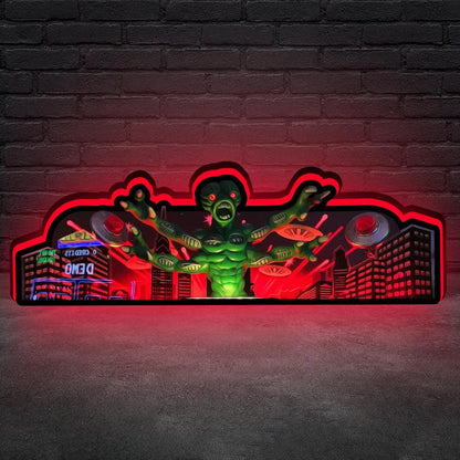 Attack From Mars Pinball Topper LED Lightbox, 3D Printed Lightbox Rock Your Game FYLZGO Signs