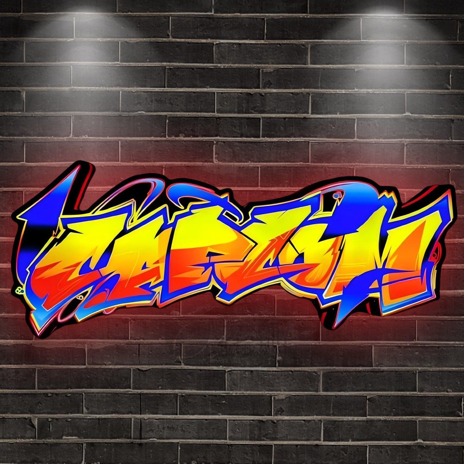 Cap Graffiti Light Sings Club Game Lightbox 3D Printed LED Lightbox FYLZGO Signs