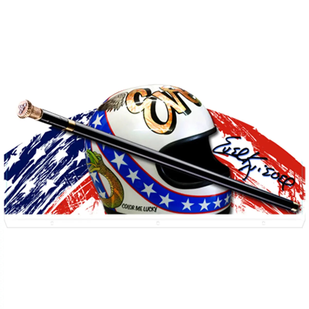 Evel Knievel crash helmet up Pinball Topper, 3D Pinball Acrylic LED Topper, For Stern Pinball Machine, Pinball Topper FYLZGO Signs
