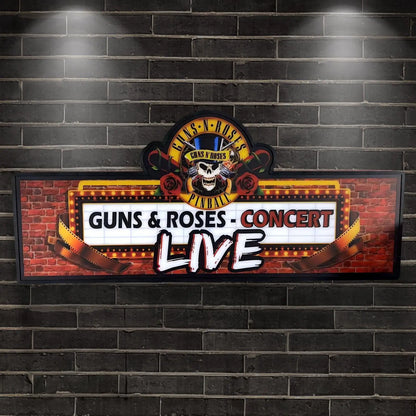 Guns Roses Pinball Topper LED Lightbox Lightbox Rock Your Game FYLZGO Signs