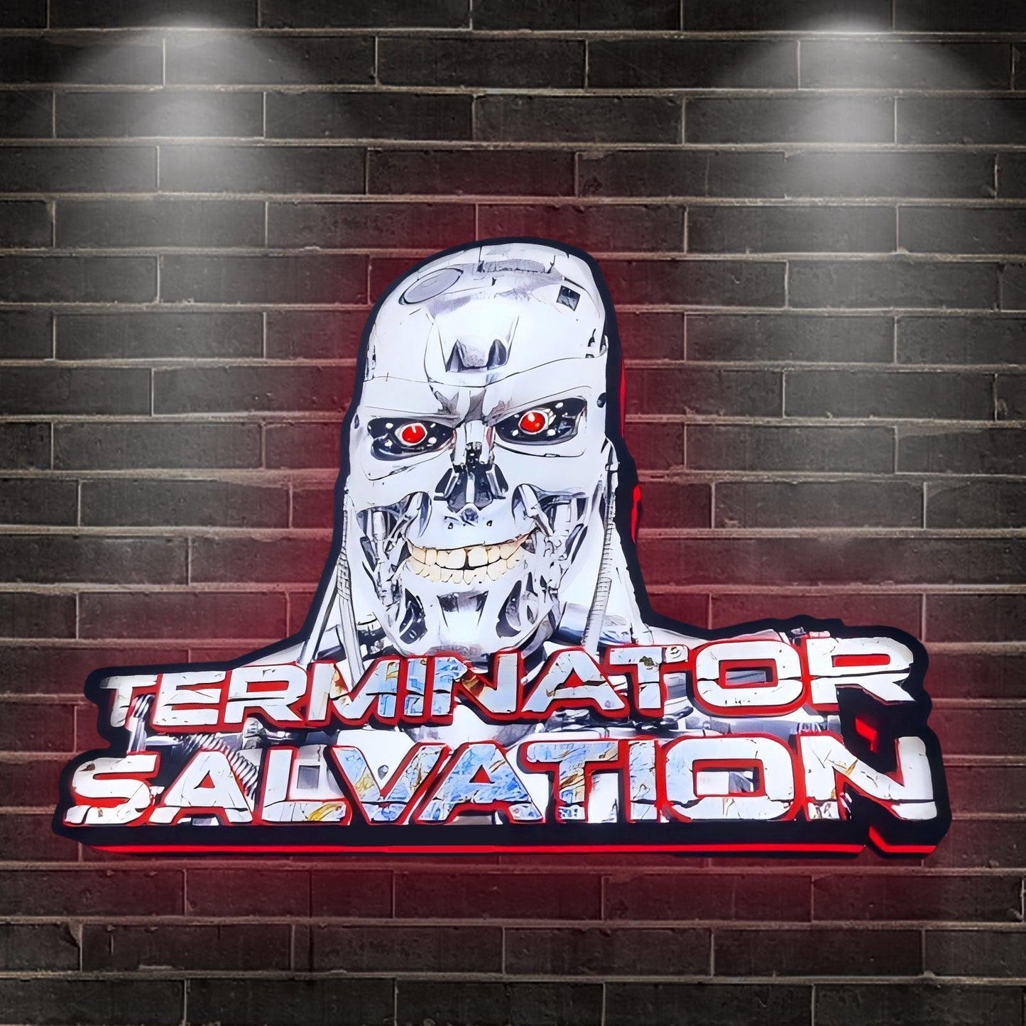 Terminator Salvation Video Game LED Nightlight 3D Print Desktop Lightbox FYLZGO Signs