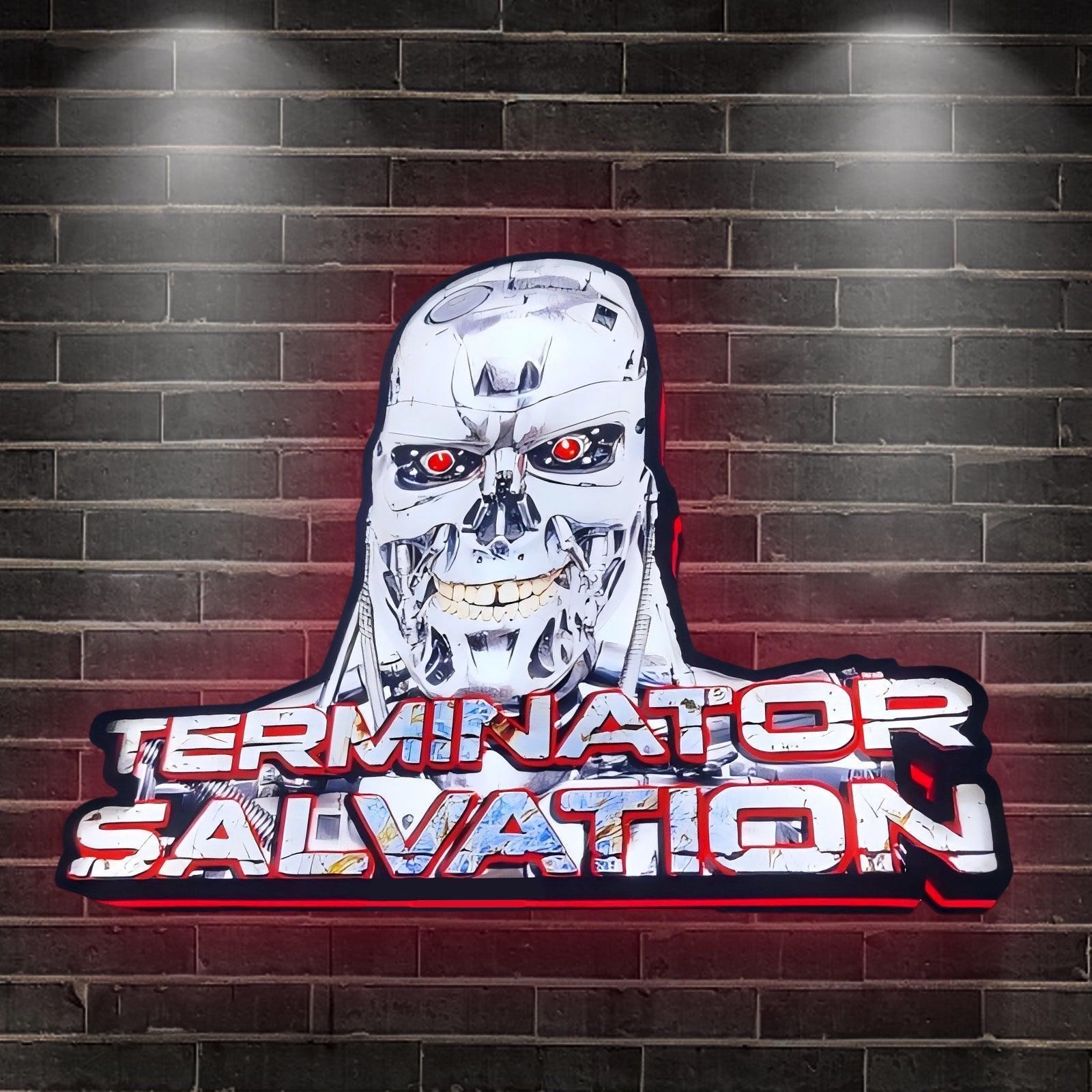 Terminator Salvation Video Game LED Nightlight 3D Print Desktop Lightbox FYLZGO Signs