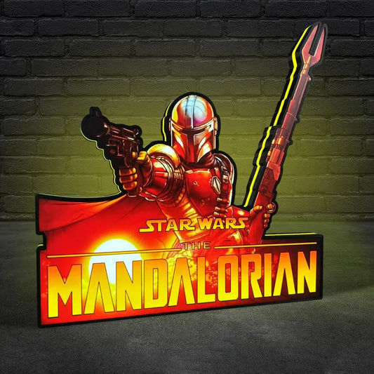 The Mandalorian Pinball Topper LED Lightbox, Pinball Arcade Decor, for The Stern Pinball Machine Fans FYLZGO Signs