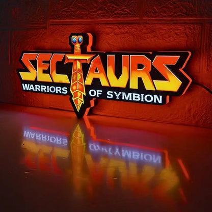 Sectaurs Warriors of Symbion Logo LED Sign,3D Printed Lightbox, USB Powered & Full Dimmable FYLZGO Signs