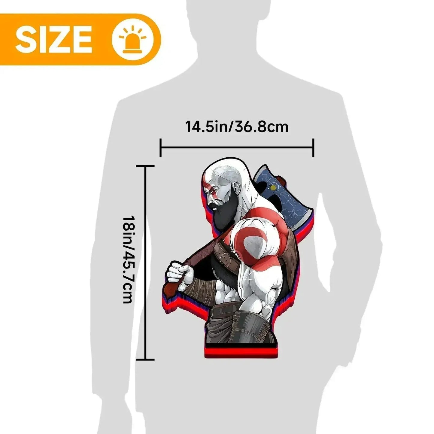 God of War Ghost of Sparta 3D Printed LED Lightbox FYLZGO Signs
