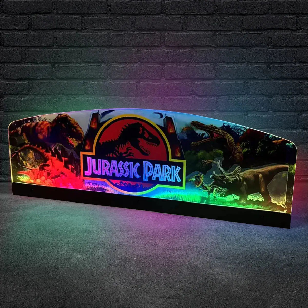 Jurassic Park Stern Pinball Topper 3D Acrylic LED Topper, For Stern Pinball Machine, Pinball Topper FYLZGO Signs