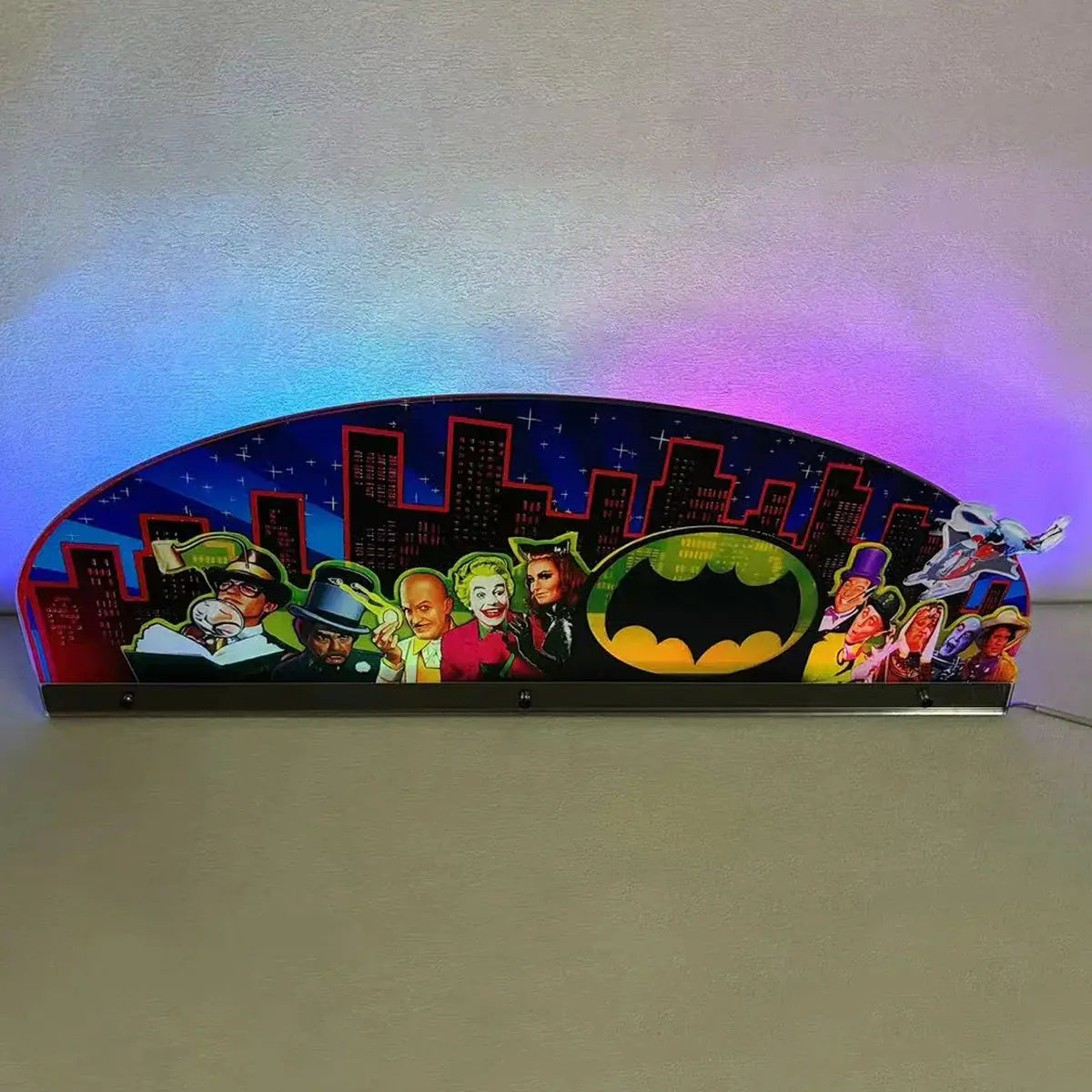 Topper Batman 66 Pinball topper 3D Acrylic LED Topper, for Pinball Machine, Pinball Topper FYLZGO Signs