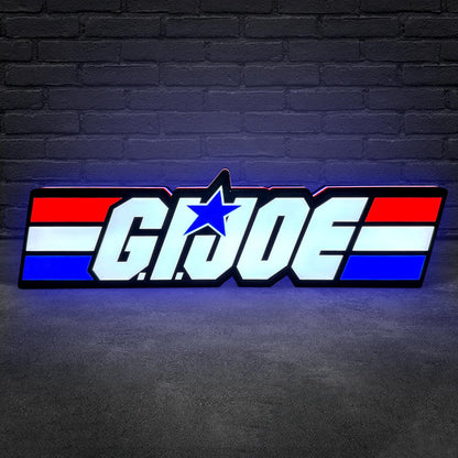 G.I. Joe Sign and Cobra G.I. Joe 3D Printed Lightbox Sign 3D Printed LED Sign G.I. Joe Decoration FYLZGO Signs