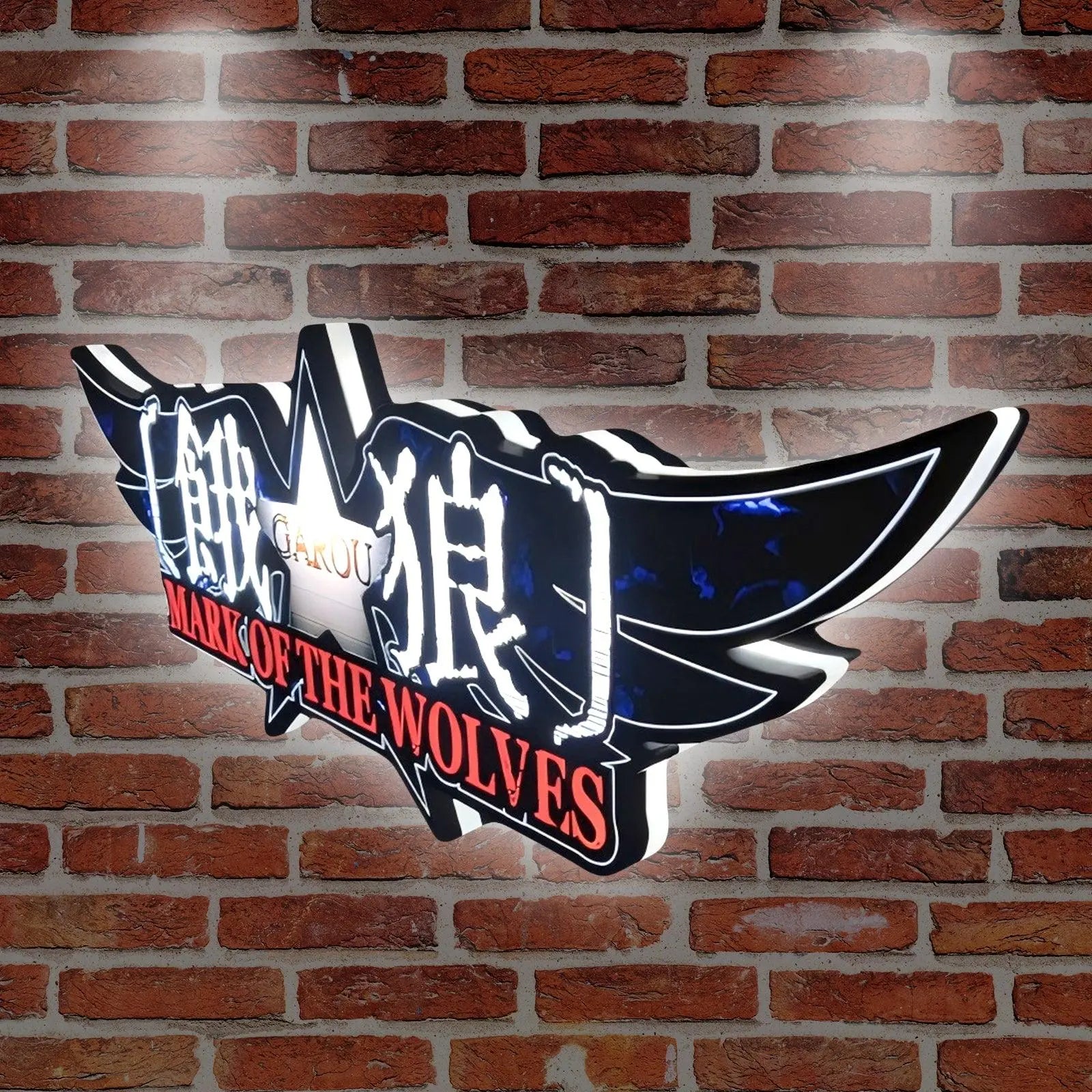 Mark of the Wolves 3D Printed LED Lightbox for Gaming Room Decor FYLZGO Signs