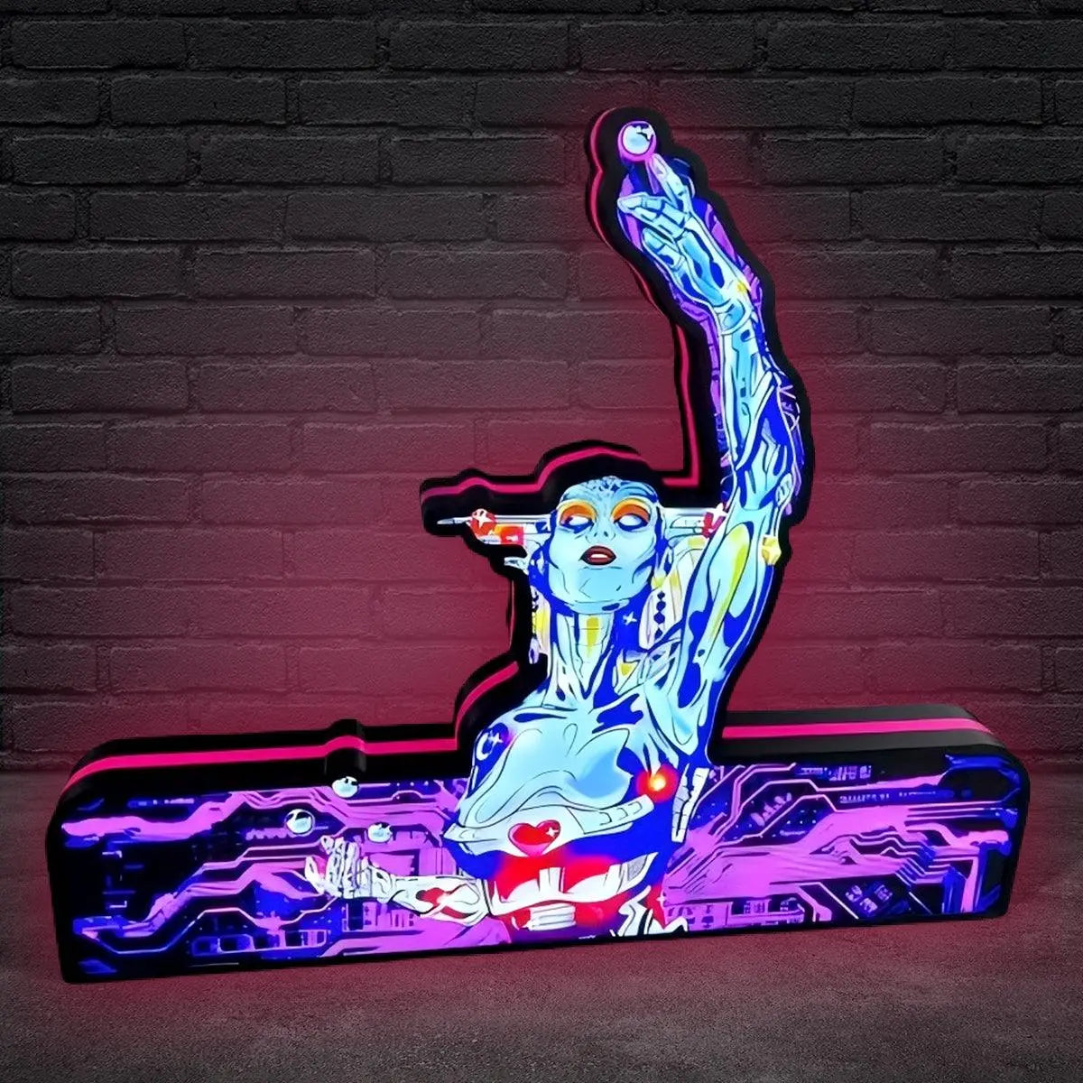 Bride of PinBot Pinball Topper Lightbox for bride of pinbot pinball fans, with LED Radiator USB Powered Dimmable FYLZGO Signs