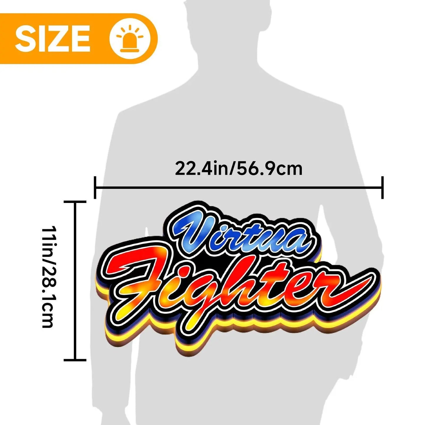 VF Virtua Fighter 3D Printed LED Lightbox Game Lightbox FYLZGO Signs