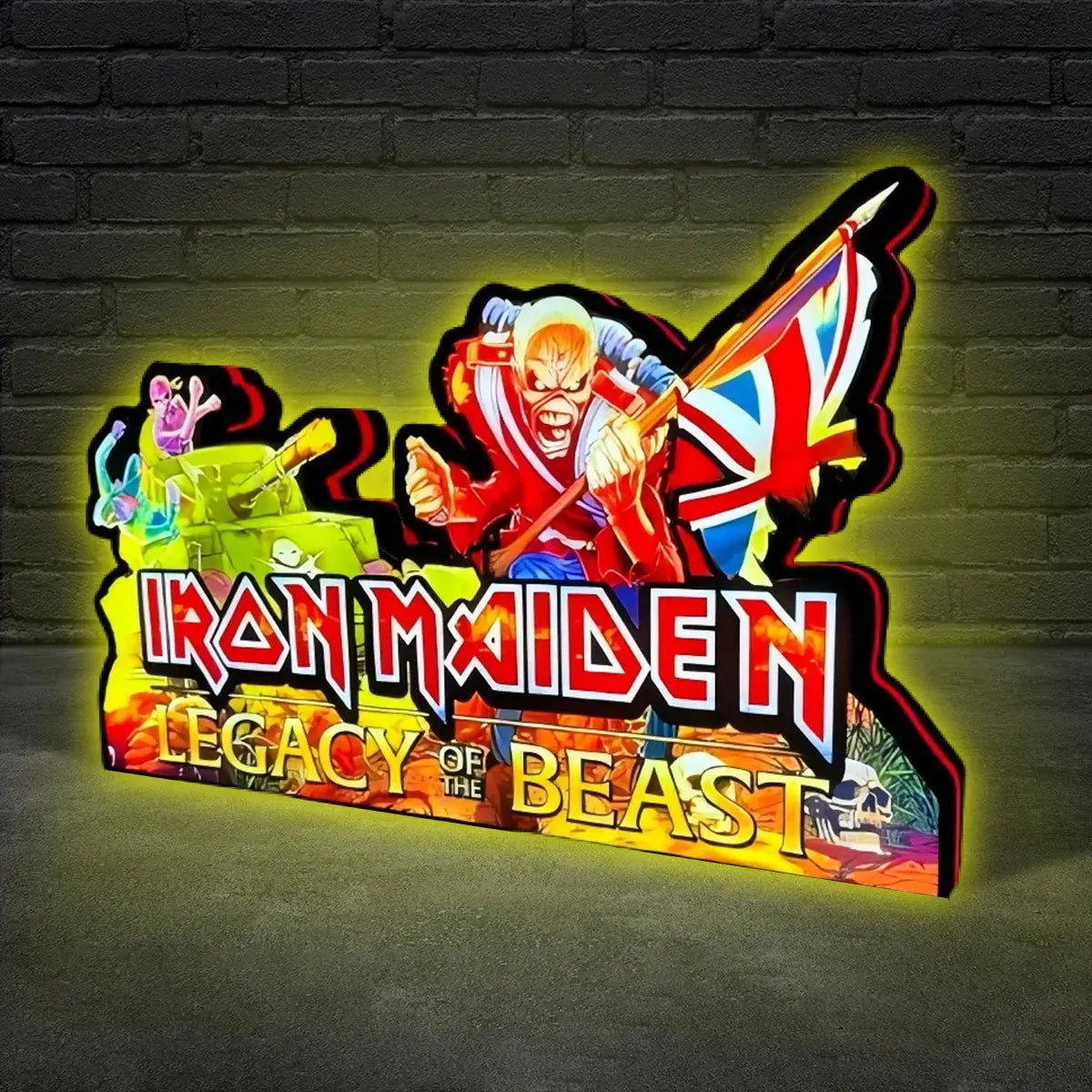 Iron Maiden Pinball Topper Lightbox LED Lightbox Unleash the Power FYLZGO Signs