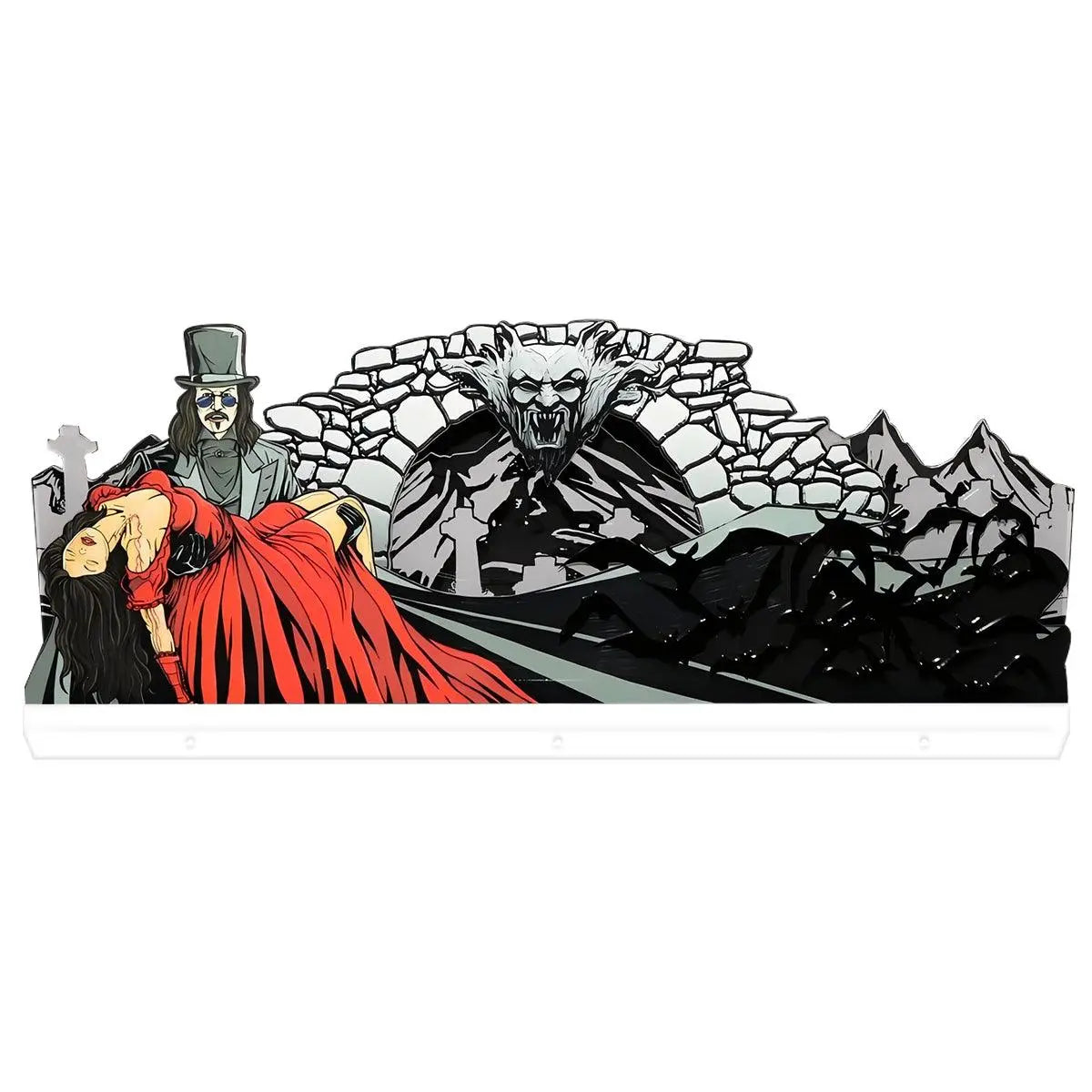 Bram Stroker's Dracula 3D Pinball Topper 3D Acrylic LED Topper, for Pinball Machine, Pinball Topper FYLZGO Signs