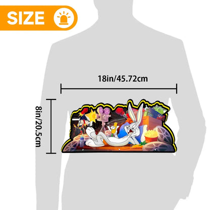 LOONY TUNES Pinball Topper LED Sign, 3D Printed Lightbox, USB Powered & Full Dimmable FYLZGO Signs