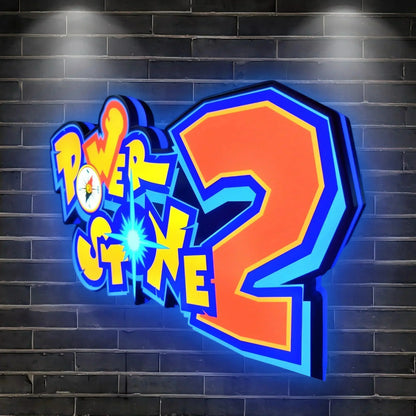 Power Stone ll 3D Printed LED Lightbox for Gaming Room Decor FYLZGO Signs