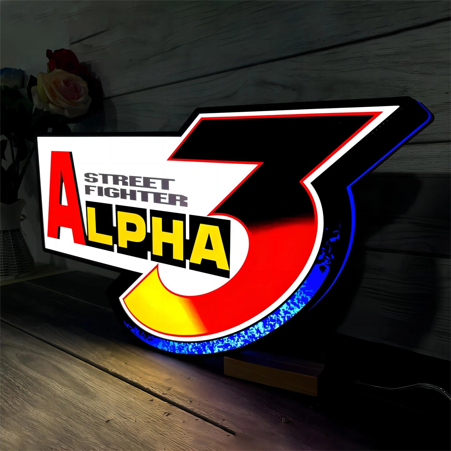 Alpha 3 Street Fight 3D Printed LED Lightbox Game Lightbox FYLZGO Signs