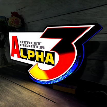 Alpha 3 Street Fight 3D Printed LED Lightbox Game Lightbox FYLZGO Signs