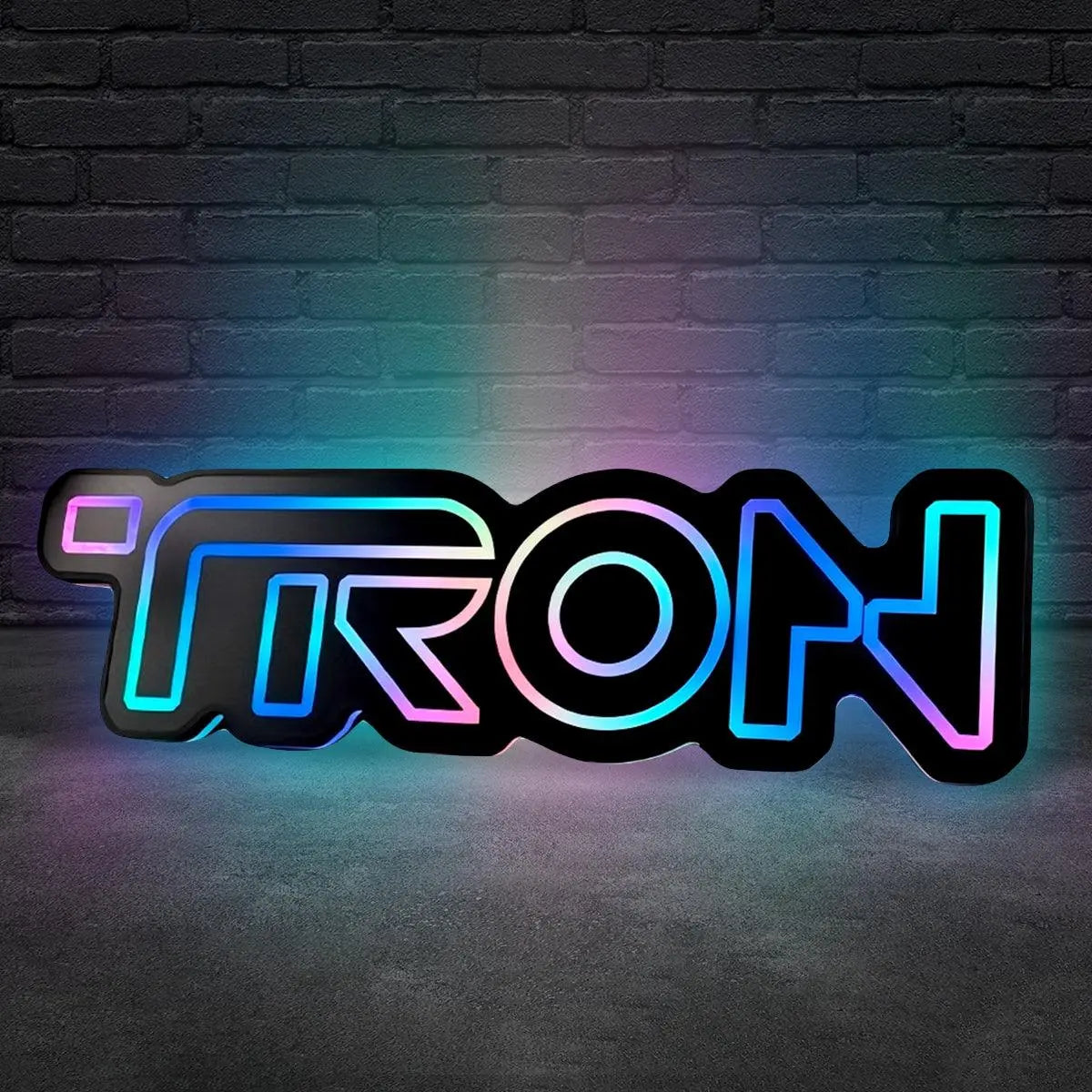 TRON Legacy style 3D Printed RGB LED illuminated wall sign FYLZGO Signs