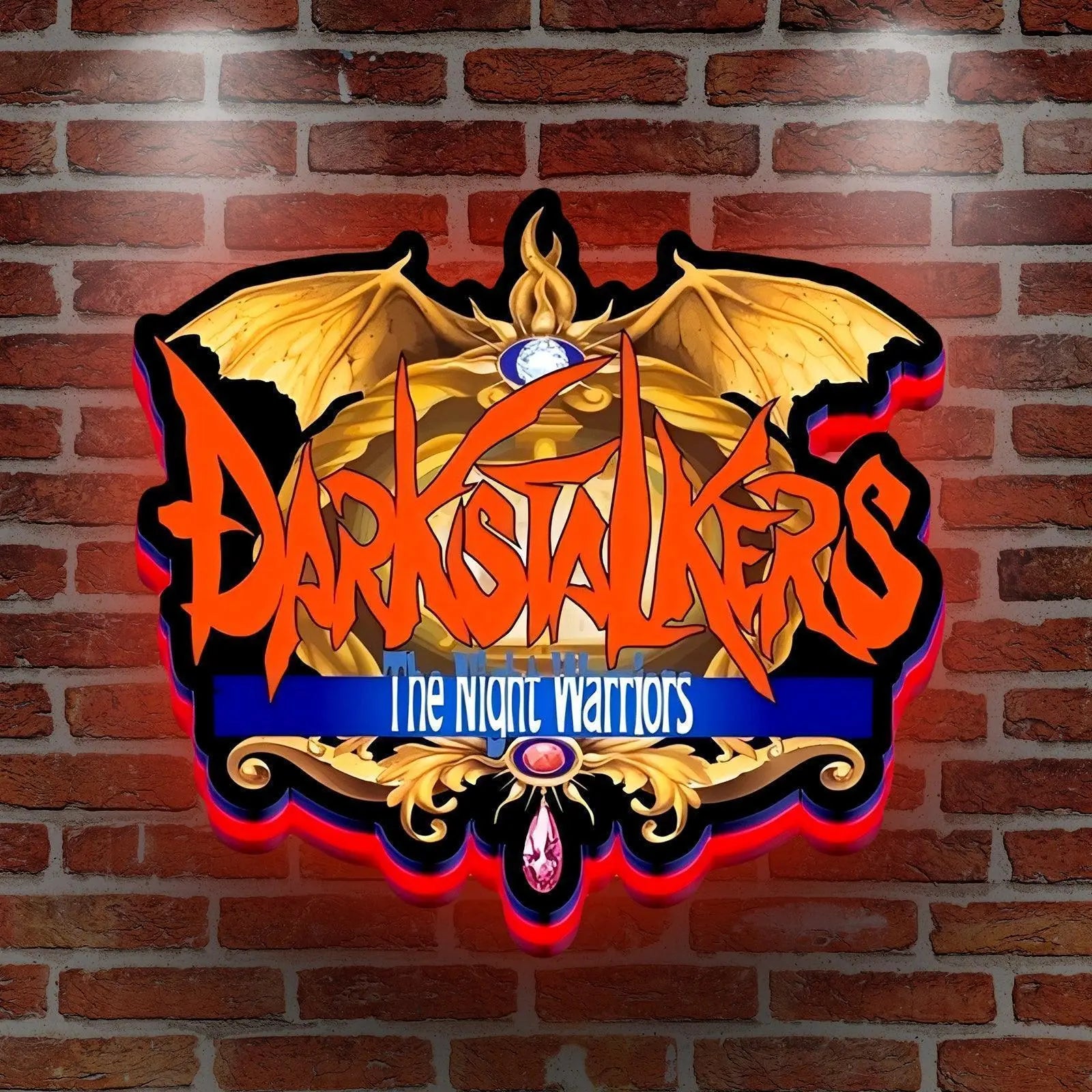 The Night Warriors Darkstalkers 3D Printed LED Lightbox FYLZGO Signs
