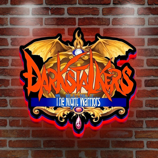 The Night Warriors Darkstalkers 3D Printed LED Lightbox FYLZGO Signs