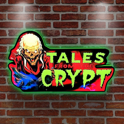 Tales From The Cpypt Pinball Topper LED Lightbox Sign Dimmable & Powered by USB FYLZGO Signs