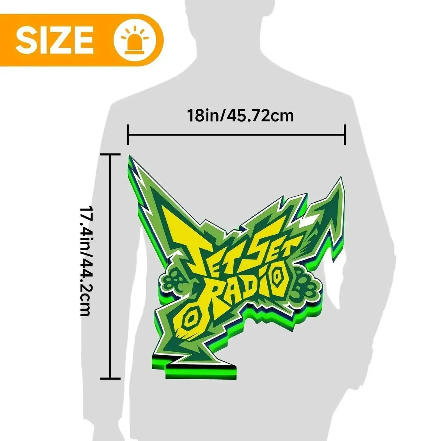 JSR Jet Set Radio 3D Printed LED Lightbox FYLZGO Signs