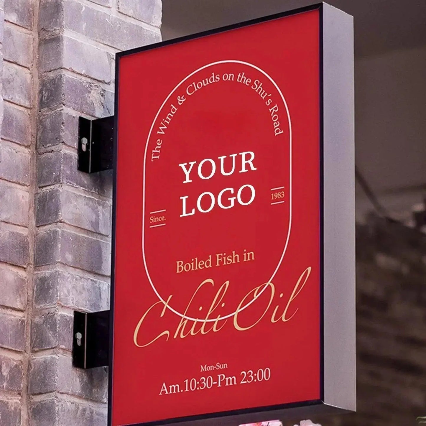 Custom Rectangle LED Advertising Light Box Outdoor Waterproof LED Light Box Signages led advertising lightbox FYLZGO Signs
