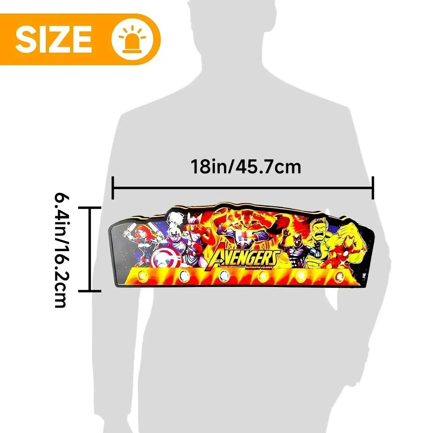 New Arrival Avengers Infinity Quest Pinball Topper 3D printed lightbox art Marvel LED, Dimmable, and USB powered FYLZGO Signs
