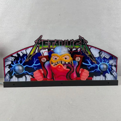 Metallica Pinball Acrylic LED Topper, for Pinball Machine, Pinball Topper FYLZGO Signs
