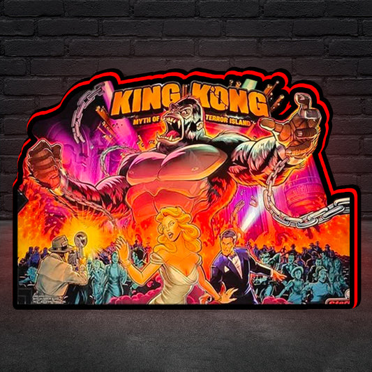 King Kong Myth of Terror Island Pinball Topper for  Pinball Machine, 3D Printed Lightbox USB Powered & Full Dimmable（副本） NEOUNIK Signs