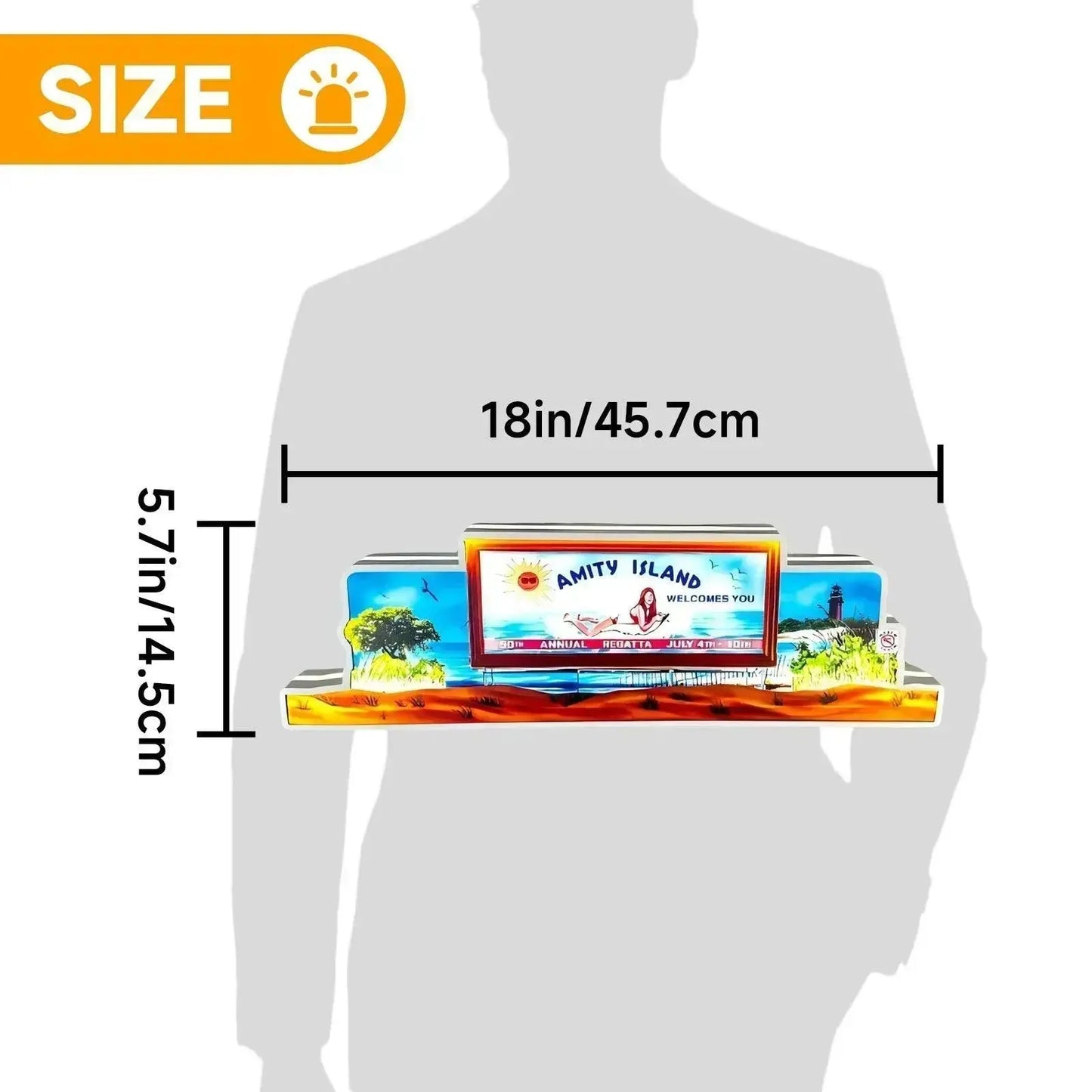 New Arrival exclusive Jaws Pinball Topper Amity Island 3D printed lightbox , Dimmable, and USB powered FYLZGO Signs