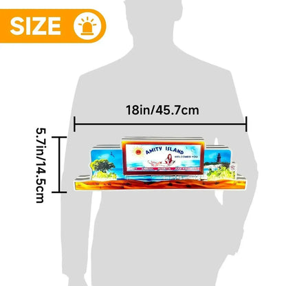 New Arrival exclusive Jaws Pinball Topper Amity Island 3D printed lightbox , Dimmable, and USB powered FYLZGO Signs