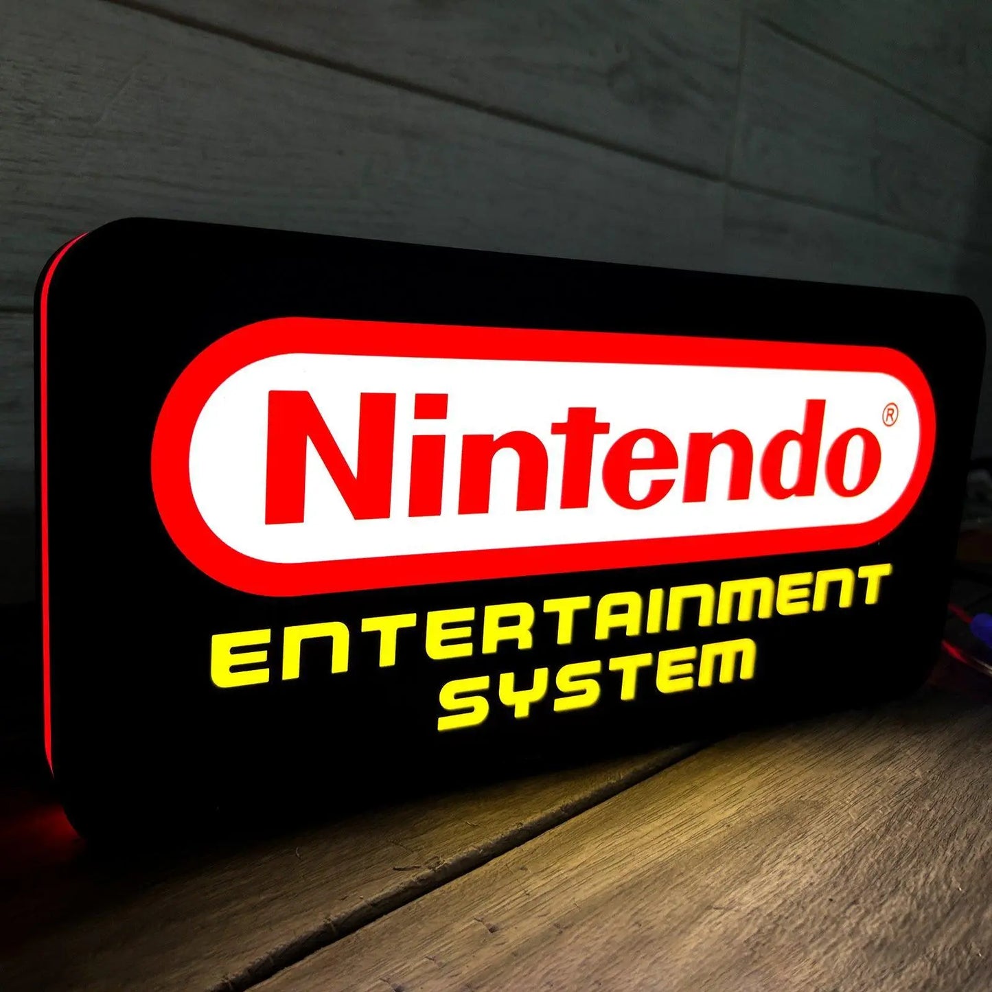 Nintendo Entertainment System Logo Night Lights SNES Video Game Light  3D Printed Lightbox FYLZGO Signs
