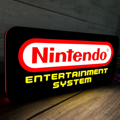 Nintendo Entertainment System Logo Night Lights SNES Video Game Light  3D Printed Lightbox FYLZGO Signs