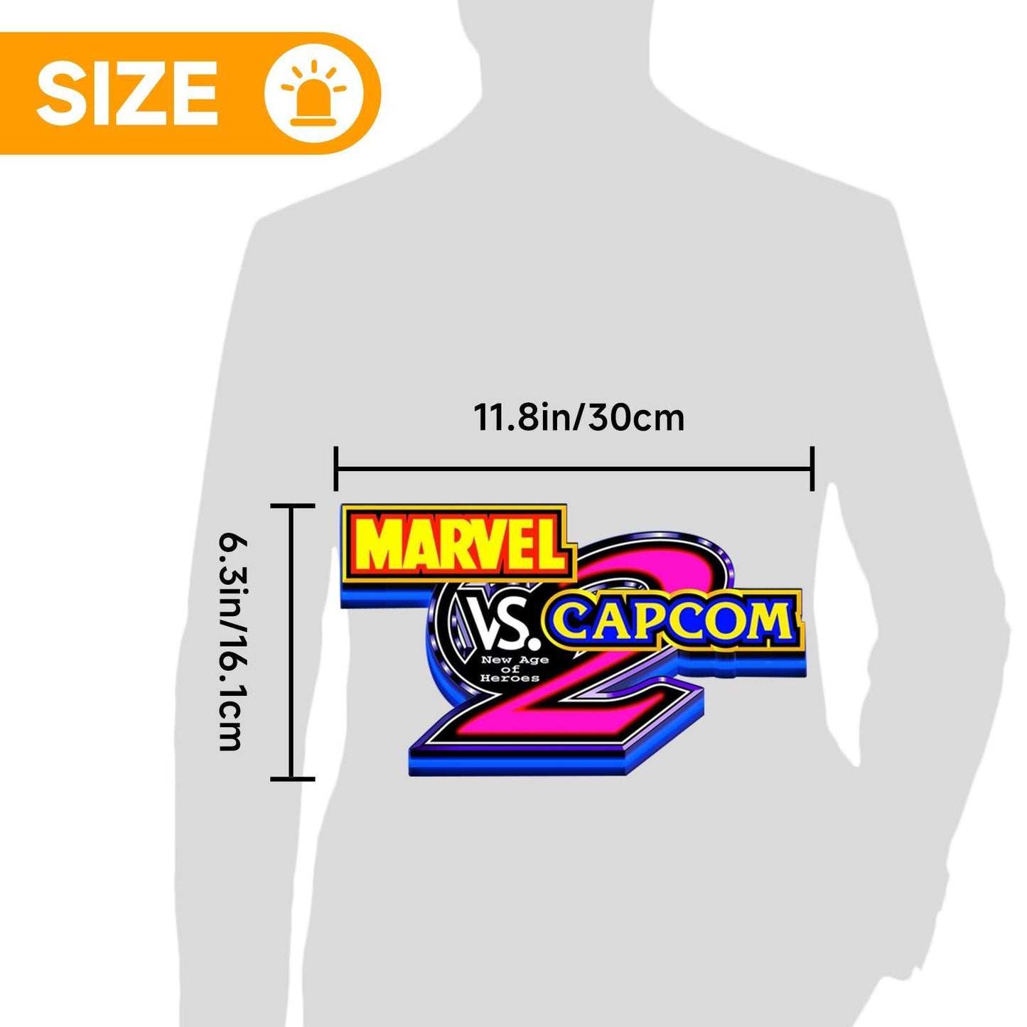 Marvel V Capcom 2 LED Lightbox, Perfect for Game Room & Arcade Topper, 5V FYLZGO Signs