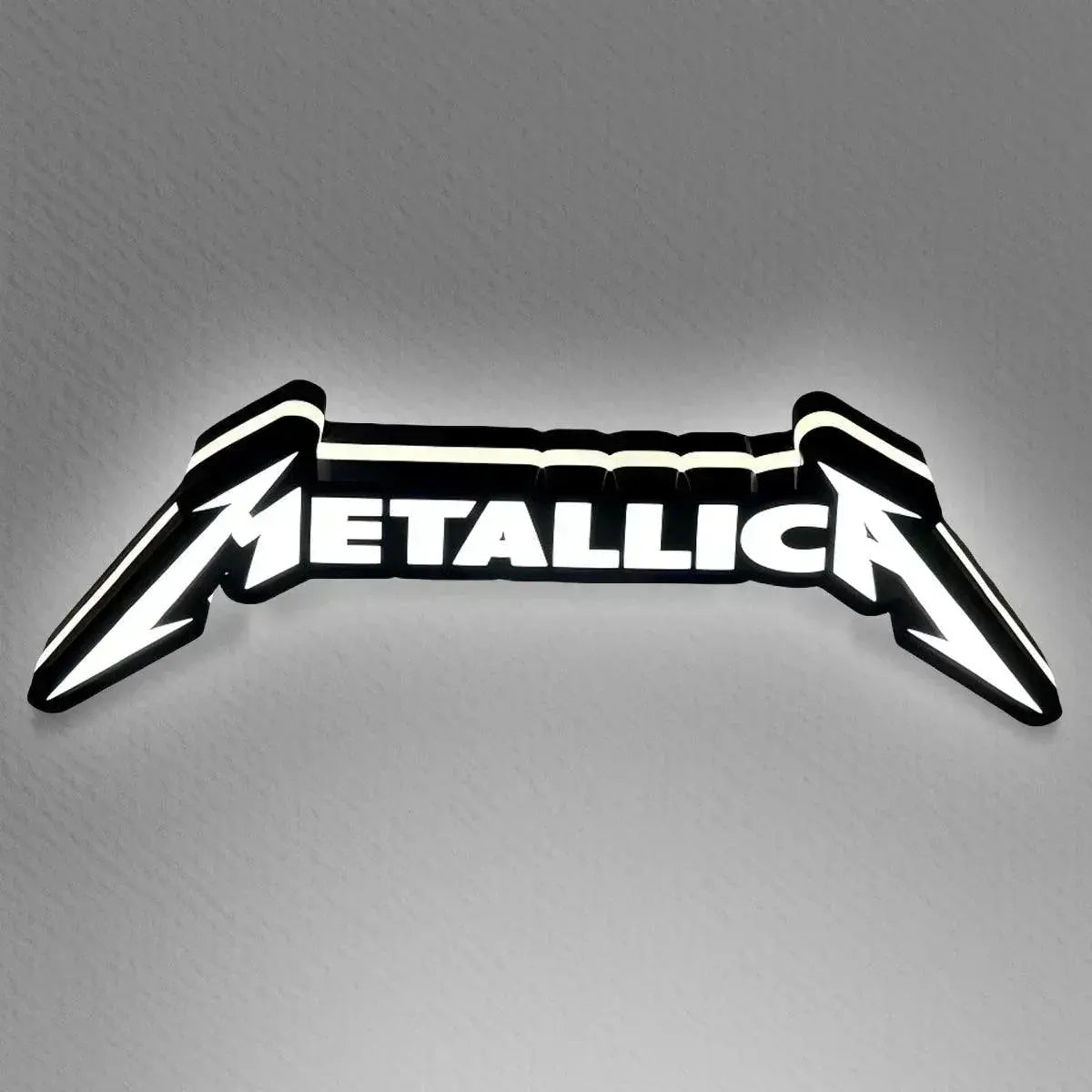 Metallica 3D Printed LED Lamp  Illuminate 3D Lightbox Your Space Dimmable & Powered by USB FYLZGO Signs